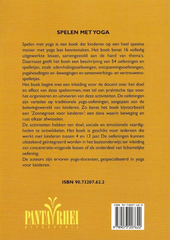 Achterkant van Spelen met yoga