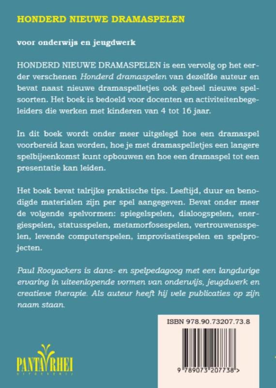 Achterkant van Honderd nieuwe dramaspelen