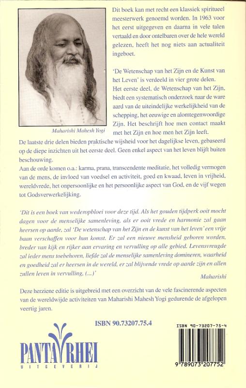 Achterkant van De wetenschap van het zijn en de kunst van het leven