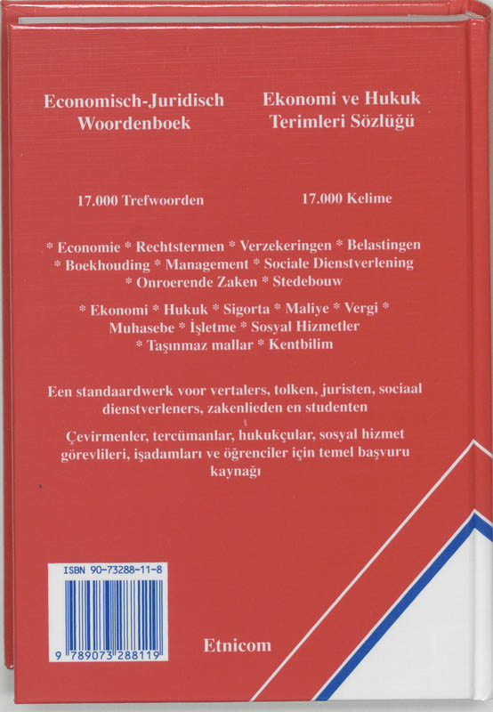 Achterkant van Turks-Nederlands