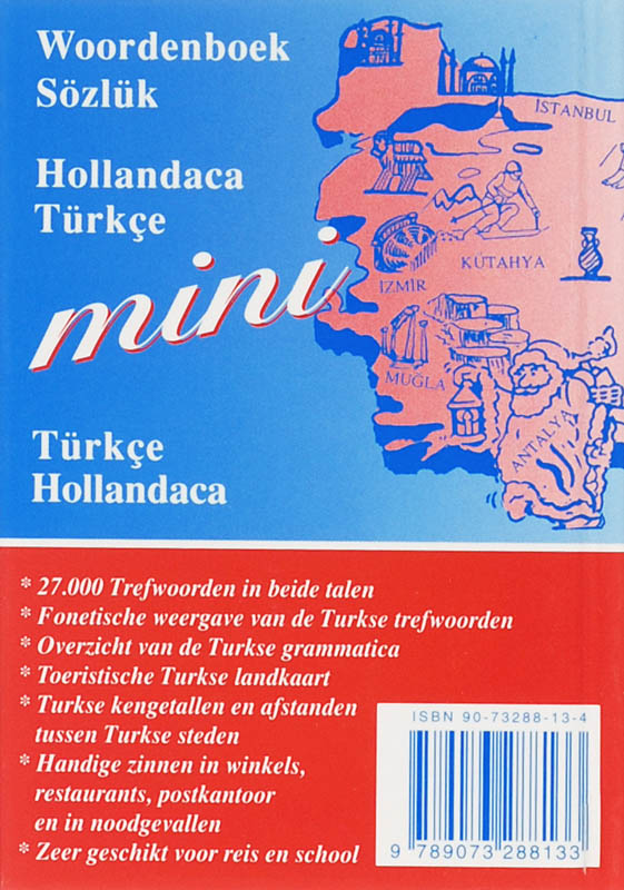 Achterkant van Nederlands-Turks/Turks -Nederlands