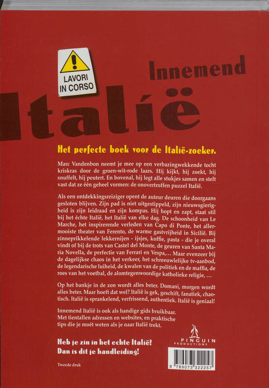 Achterkant van Innemend Italië