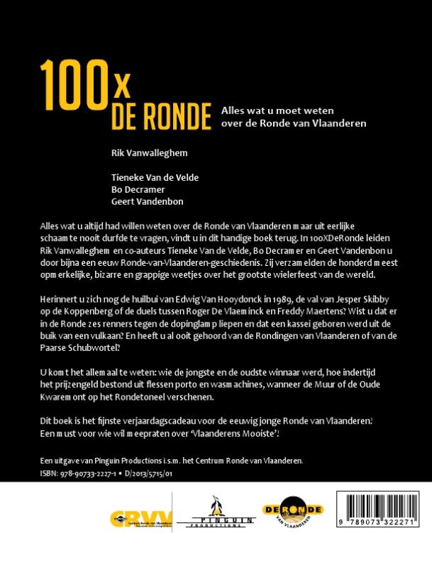 Achterkant van 100 X de ronde