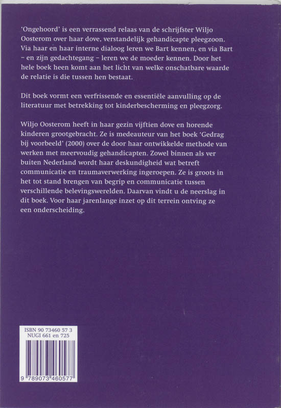 Achterkant van Ongehoord