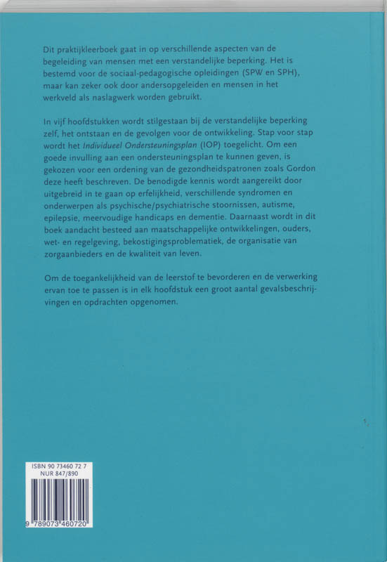 Achterkant van Ondersteunen van mensen met een verstandelijke beperking