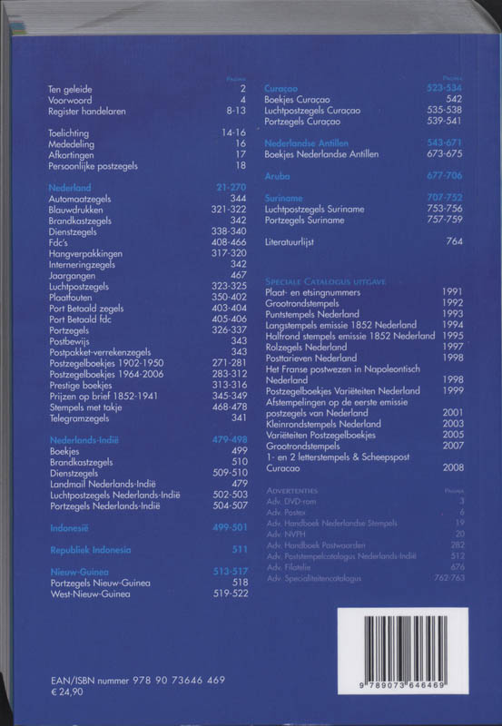 Achterkant van Speciale Catalogus 2009