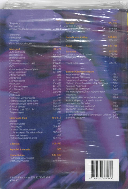 Achterkant van Speciale Catalogus van de postzegels van Nederland en Overzeese Rijksdelen 2010