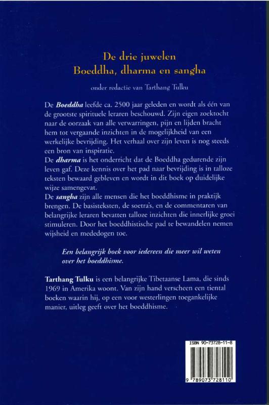 Achterkant van De drie juwelen, Boeddha, dharma & sangha