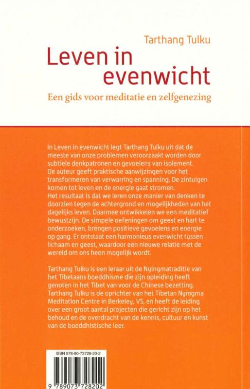 Achterkant van Leven in evenwicht