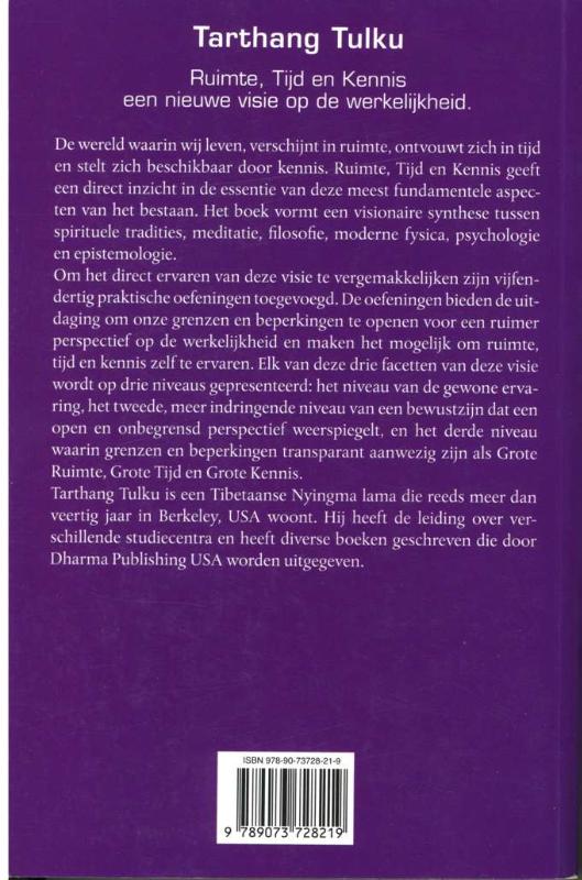 Achterkant van Ruimte, tijd en kennis