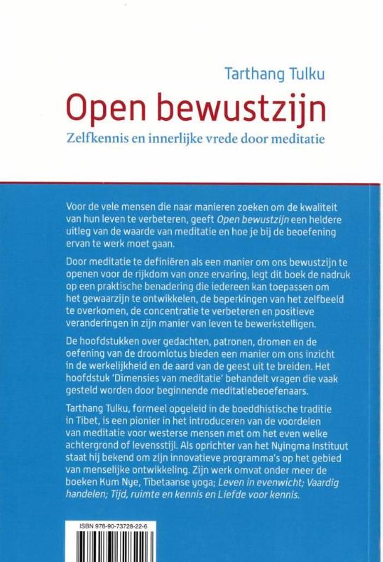 Achterkant van Open bewustzijn
