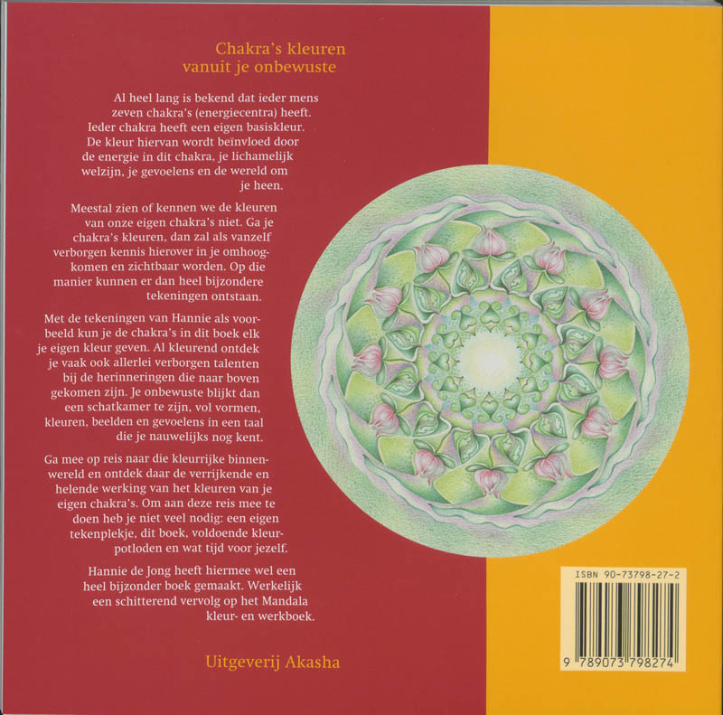 Achterkant van Chakra kleur- en werkboek