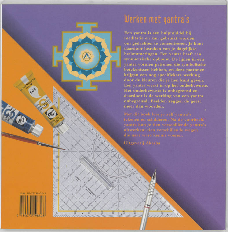 Achterkant van Werken met yantra's