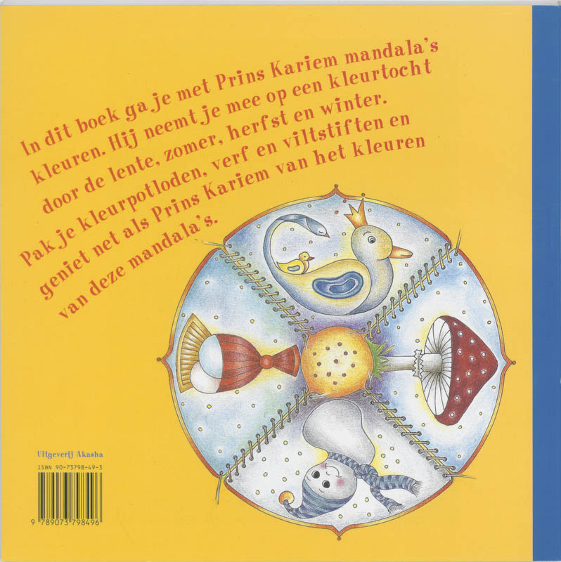 Achterkant van Kindermandala's om in te kleuren