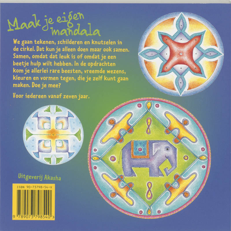 Achterkant van Maak je eigen mandala
