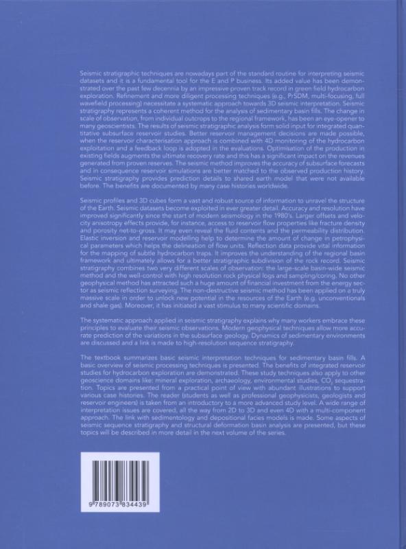 Achterkant van Seismic stratigraphy and depositional facies models