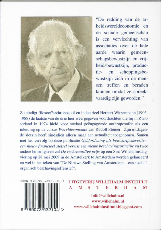 Achterkant van De rechtvaardige prijs