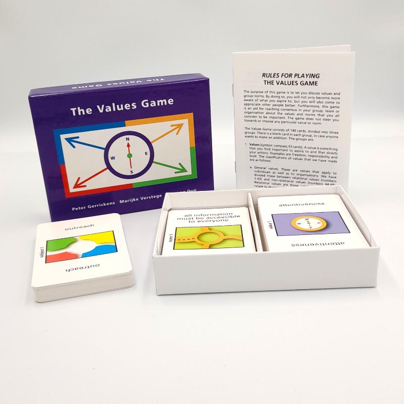Achterkant van The values game