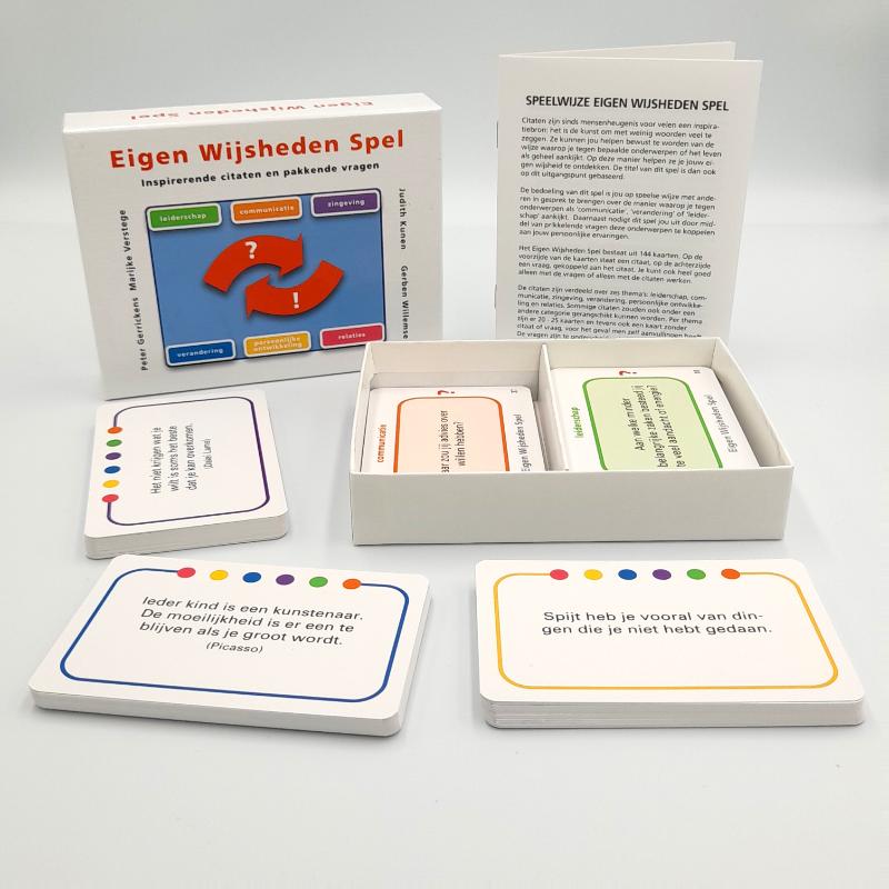 Achterkant van Eigen Wijsheden Spel