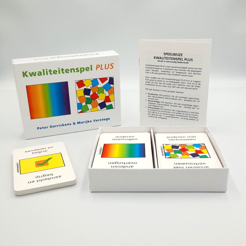 Achterkant van Kwaliteitenspel PLUS