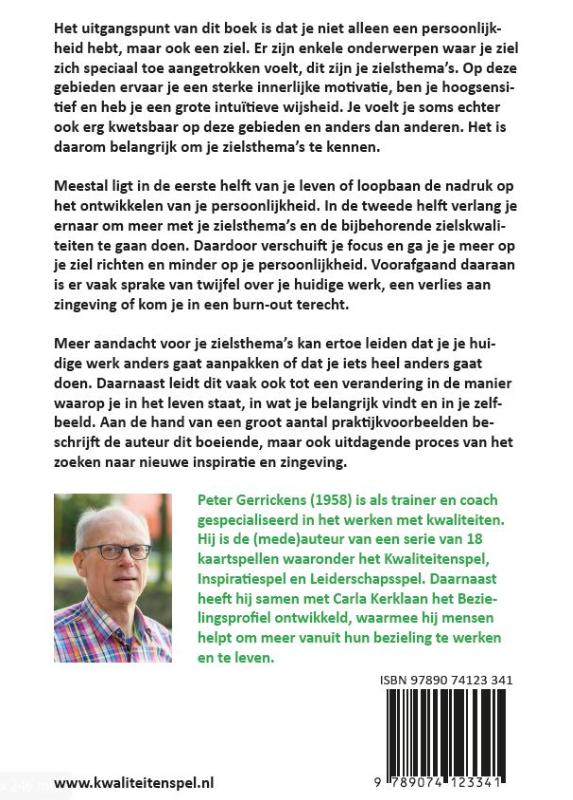 Achterkant van Werken vanuit Bezieling