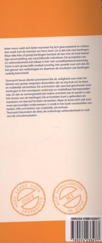 Achterkant van Teamspirit