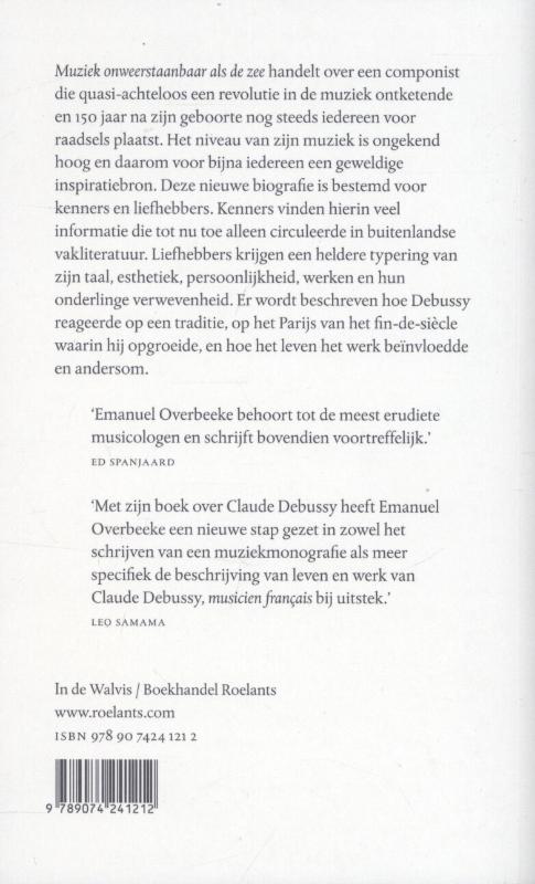 Achterkant van Muziek onweerstaanbaar als de zee