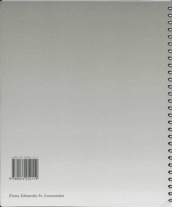 Achterkant van Werkboek