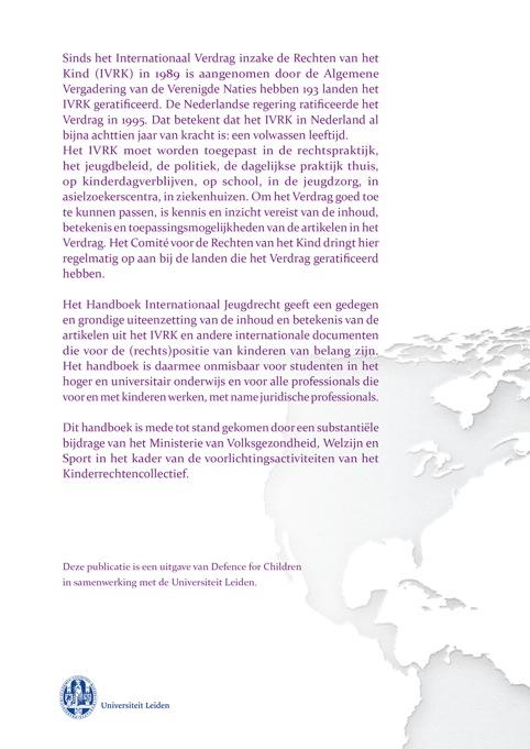 Achterkant van Handboek internationaal jeugdrecht