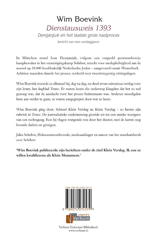 Achterkant van Dienstausweis 1393