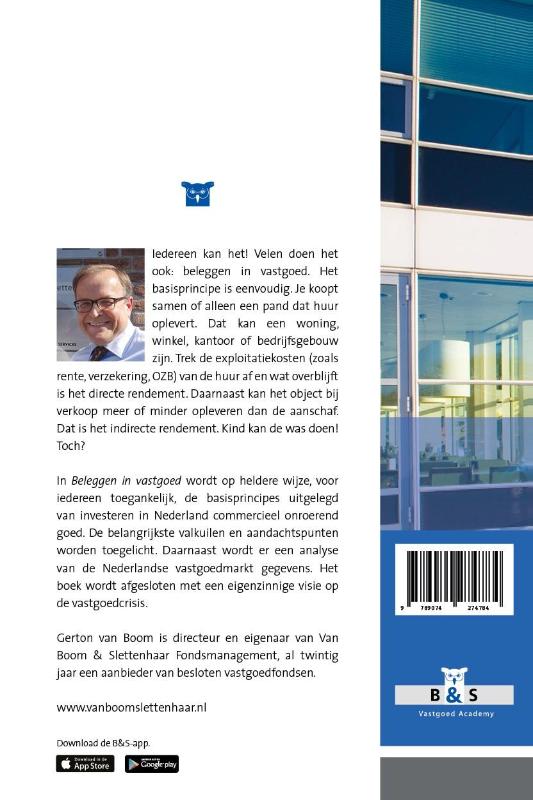 Achterkant van Beleggen in vastgoed