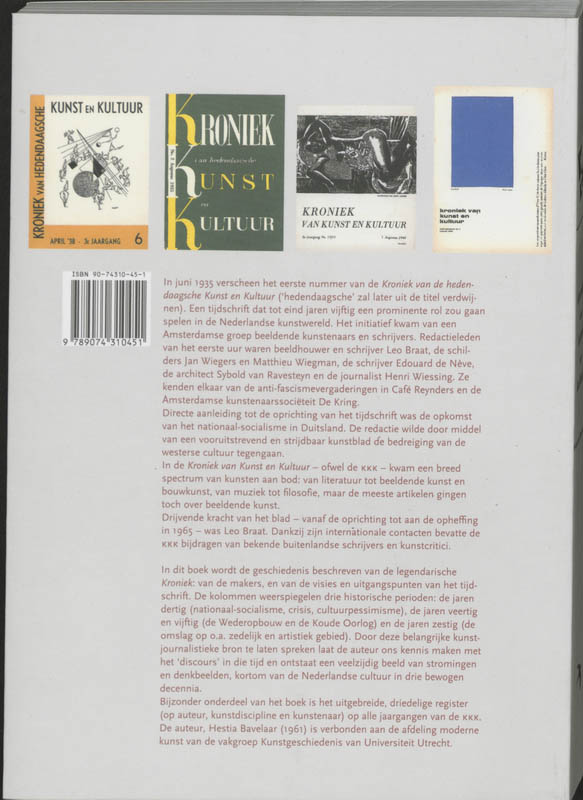 Achterkant van Kroniek van kunst en kultuur