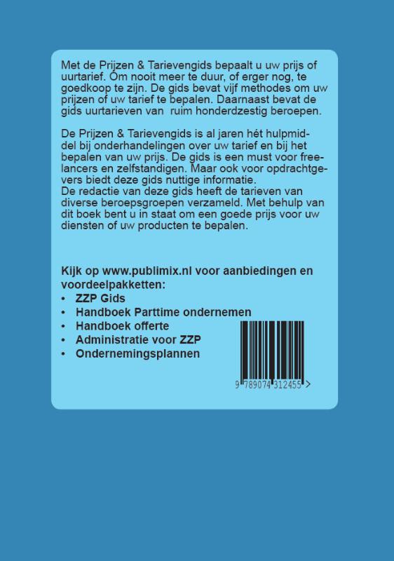 Achterkant van ZZP prijzen & tarieven gids 2020