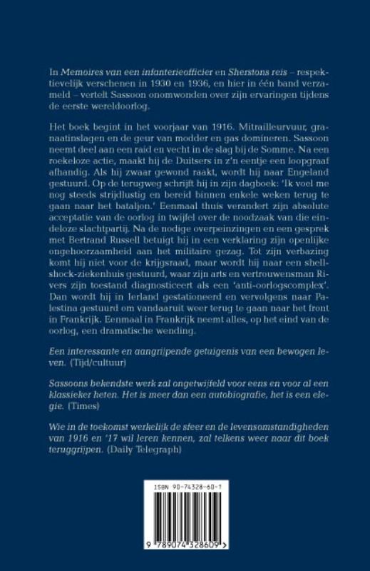 Achterkant van Memoires van een infanterieofficier