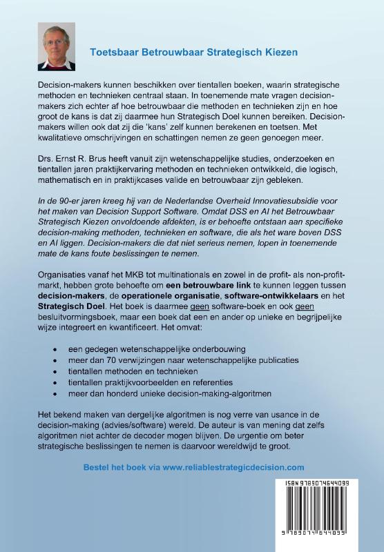 Achterkant van Betrouwbaar Strategisch Beslissen