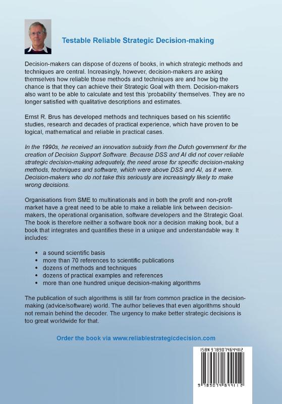 Achterkant van Reliable Strategic Decision-making