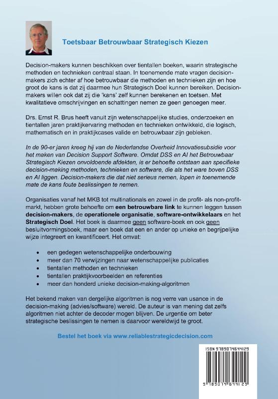 Achterkant van Betrouwbaar Strategisch Beslissen