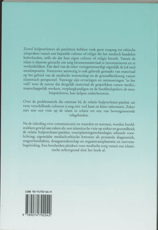Achterkant van Islam en ethiek in de gezondheidszorg