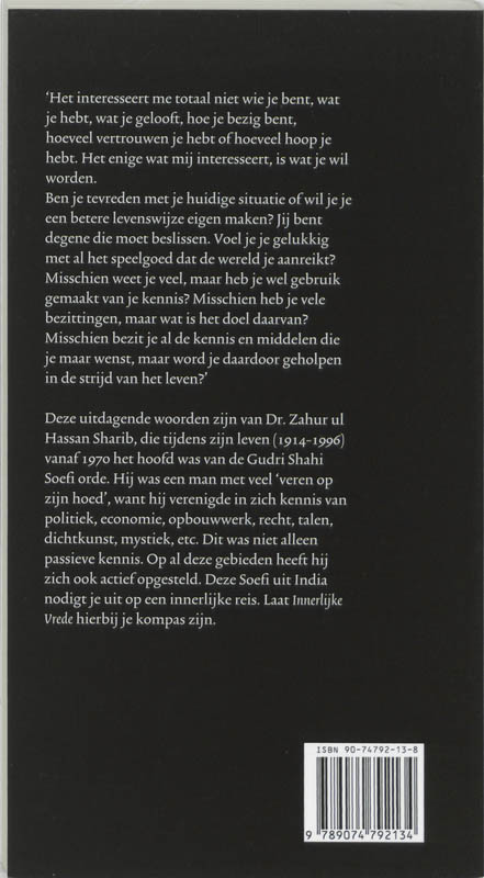 Achterkant van Innerlijke Vrede