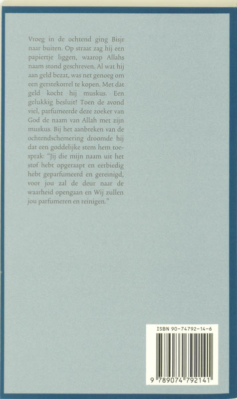 Achterkant van De 99 schone namen van Allah