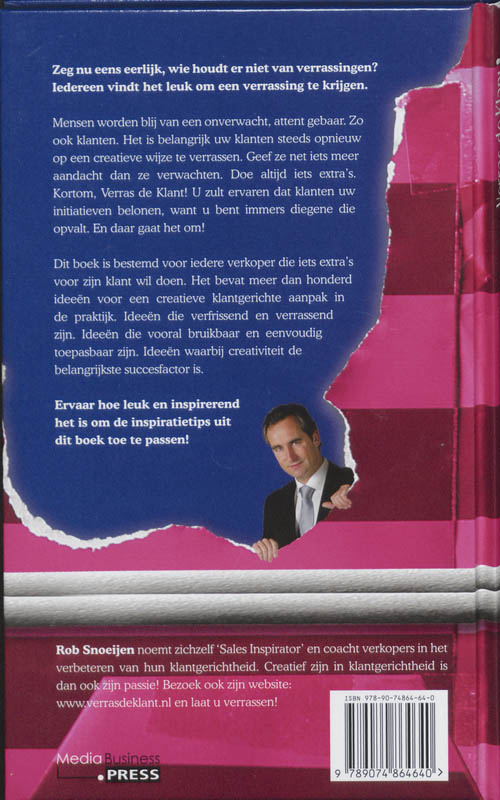 Achterkant van Verras de klant!