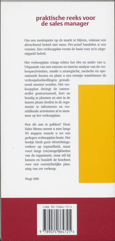Achterkant van Verkoopplan in 50 stappen