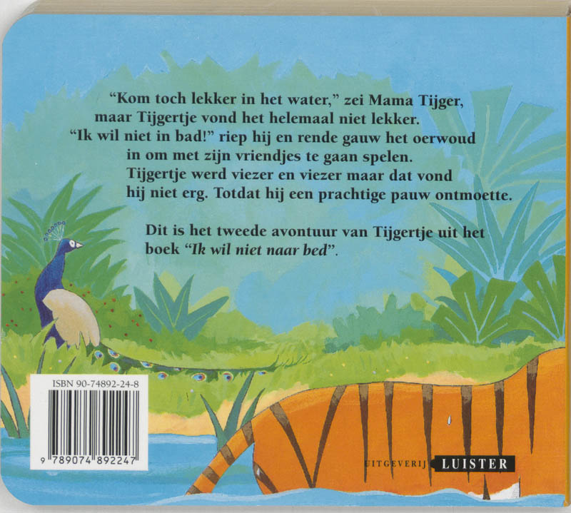 Achterkant van Ik wil niet in bad!