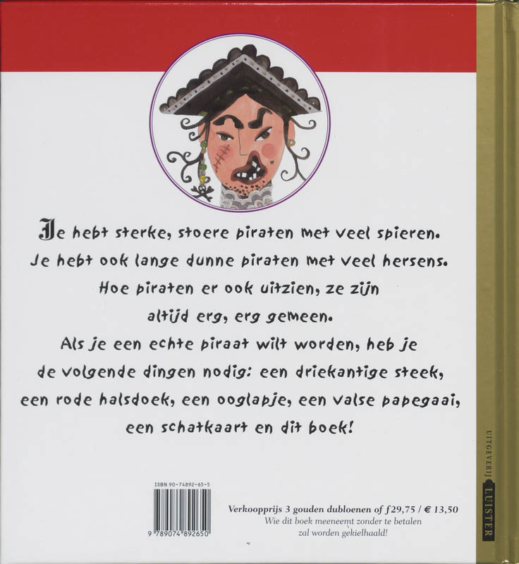 Achterkant van Handboek Piraat