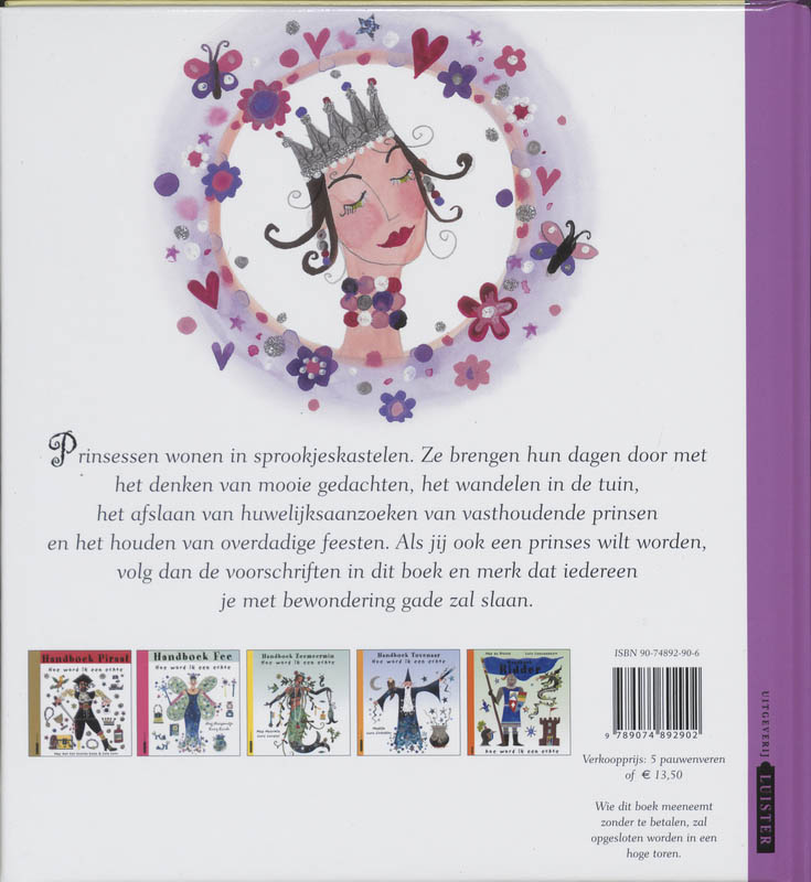 Achterkant van Handboek Prinses
