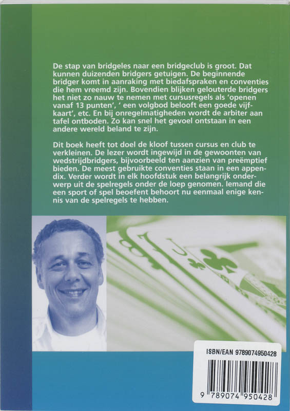 Achterkant van Leer wedstrijdbridge
