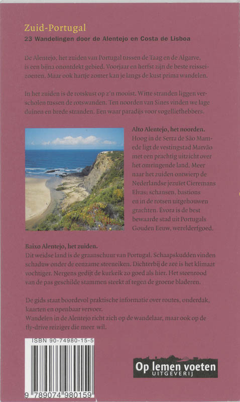 Achterkant van 23 wandelingen door de Alentejo en Costa de Lisboa