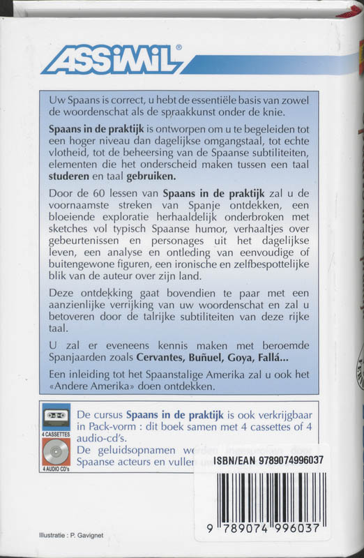 Achterkant van Spaans in de praktyk