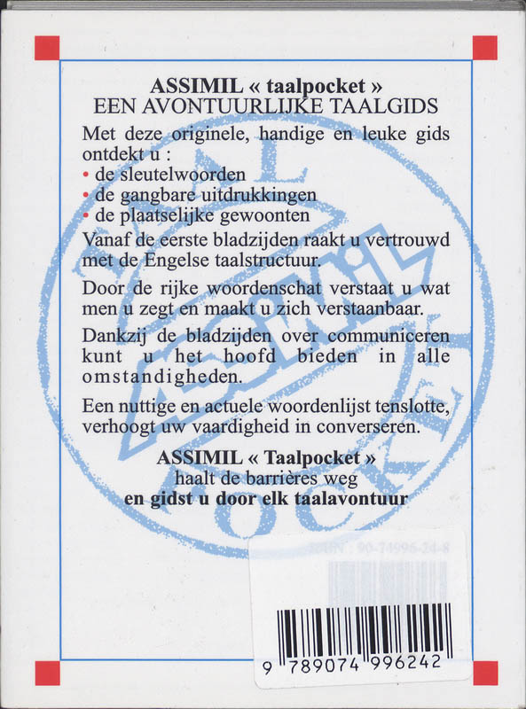 Achterkant van Engels