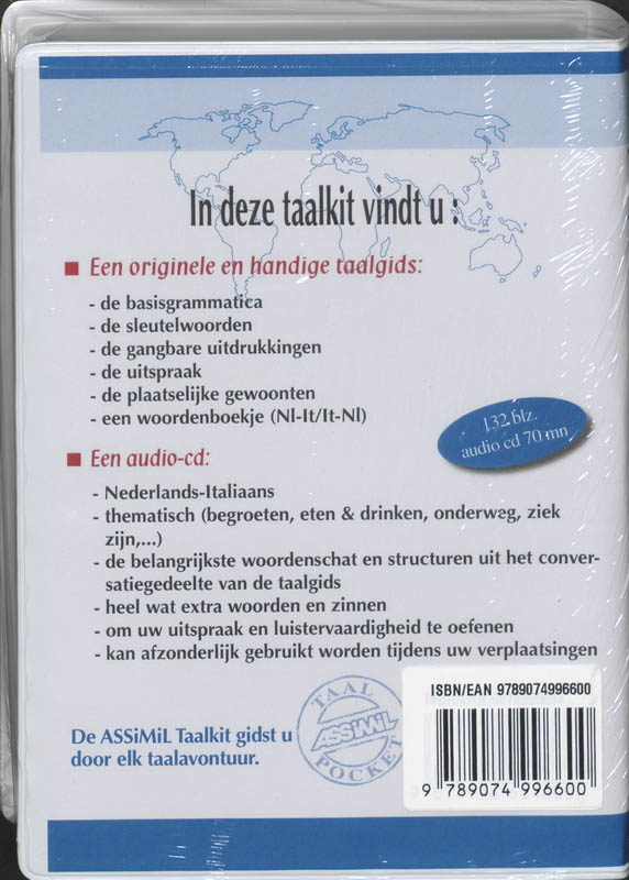 Achterkant van Taalkit Italiaans